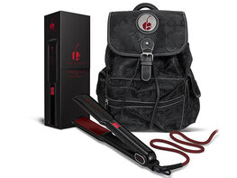 Black Cherry 1.5" Professional Thermolon One Pass Digital Flat Iron + Backpack