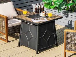 28-inch 40,000 BTU Propane Gas Fire Pit Table with Cover